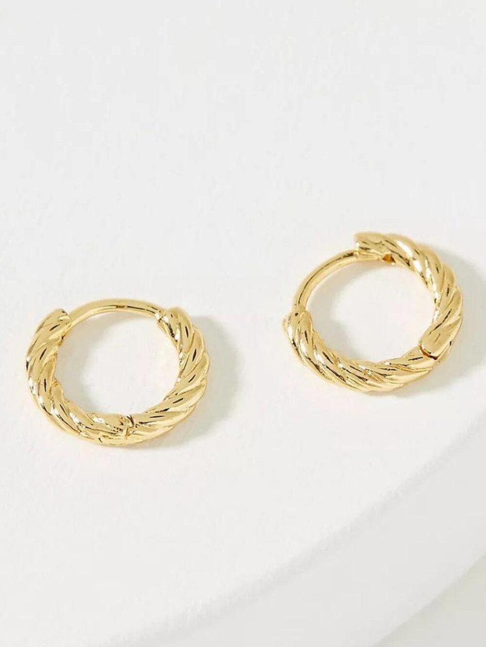 Loeffler Randall Alanis Twisted Mini Hoop Earrings